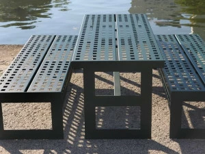 BENKERT BANKE Прямоугольный стол для общественных мест из нержавеющей стали Chalidor