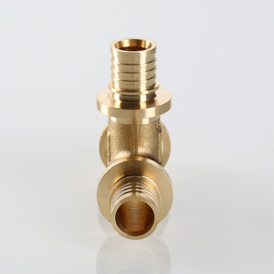 VTm.431.BG.202520 Фитинг аксиальный универсальный – тройник надвижной Valtec 20 (2,8) мм х 25 (3,5) мм х 20 (2,8) мм  - Вид №6