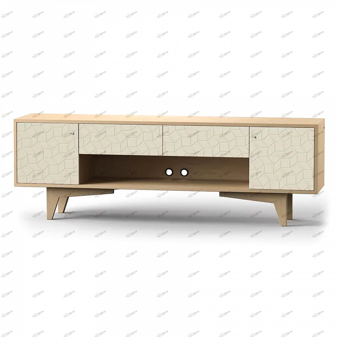 Тумба под телевизор с ящиками желтая Telly BRAGIN DESIGN  256454 Бежевый 