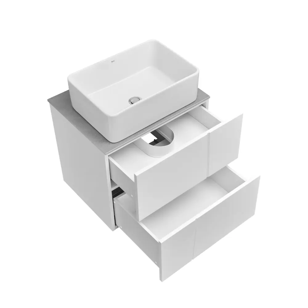 Тумба под раковину подвесная Roca Pilar 60 см цвет белый STLM-2201845 - Вид №1