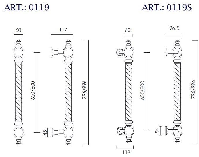 Pasini Ручка из латуни  0119  - Вид №2