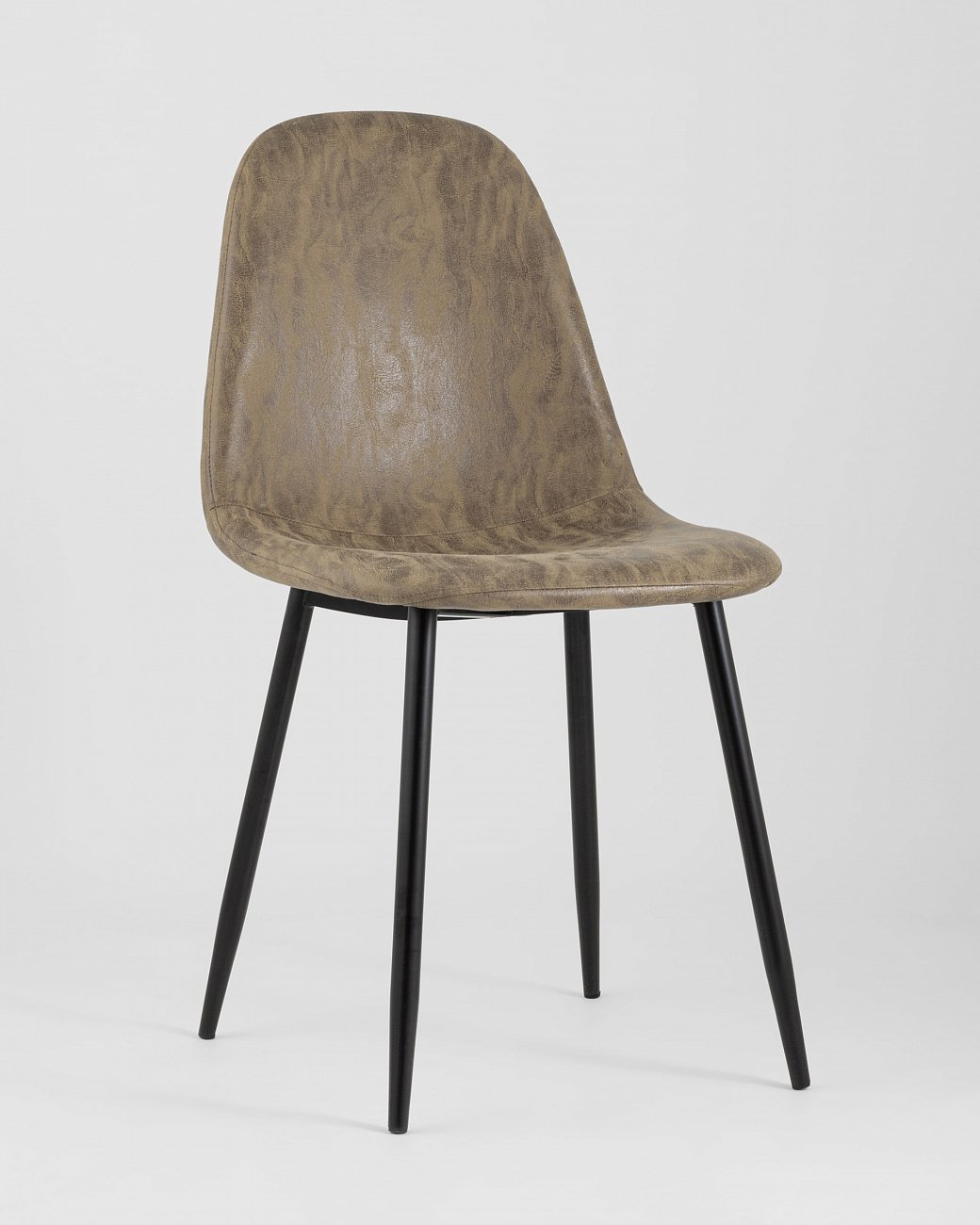 Стул со спинкой коричневый из замши "Валенсия" STOOL GROUP ДИЗАЙНЕРСКИЕ, ИНТЕРЬЕРНЫЕ 00-3946145 Коричневый  - Вид №1