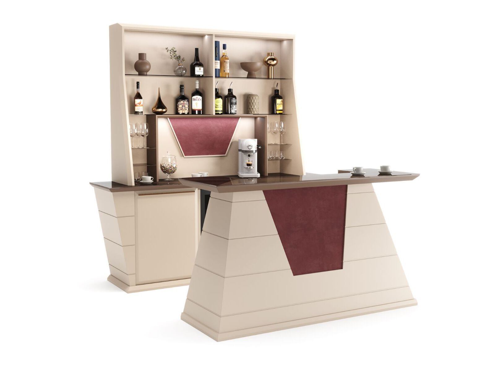 Барная стойка из закаленного стекла Vismara Design HEMINGWAY ARCH-00054934