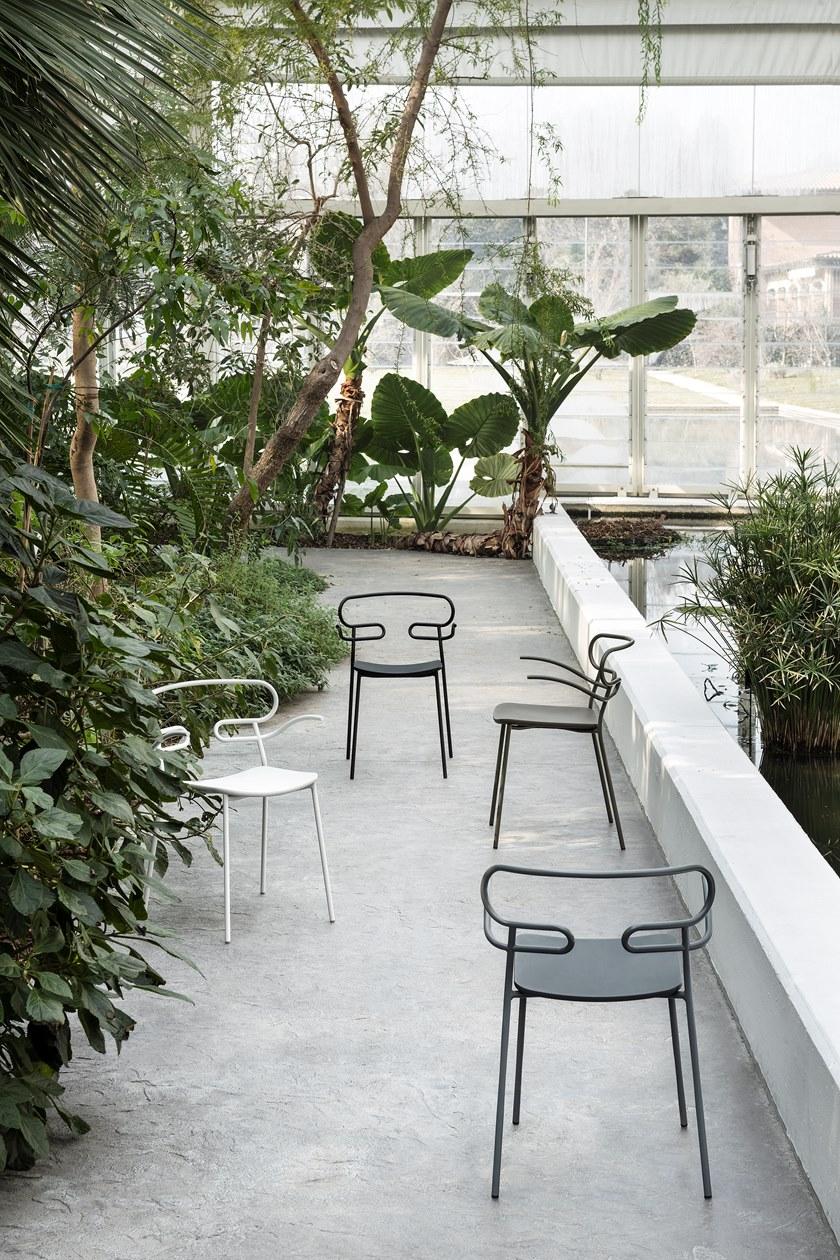 TrabA' Стул из металла и полиуретана с подлокотниками Genoa 0048/0049-met-pu, - Вид №13