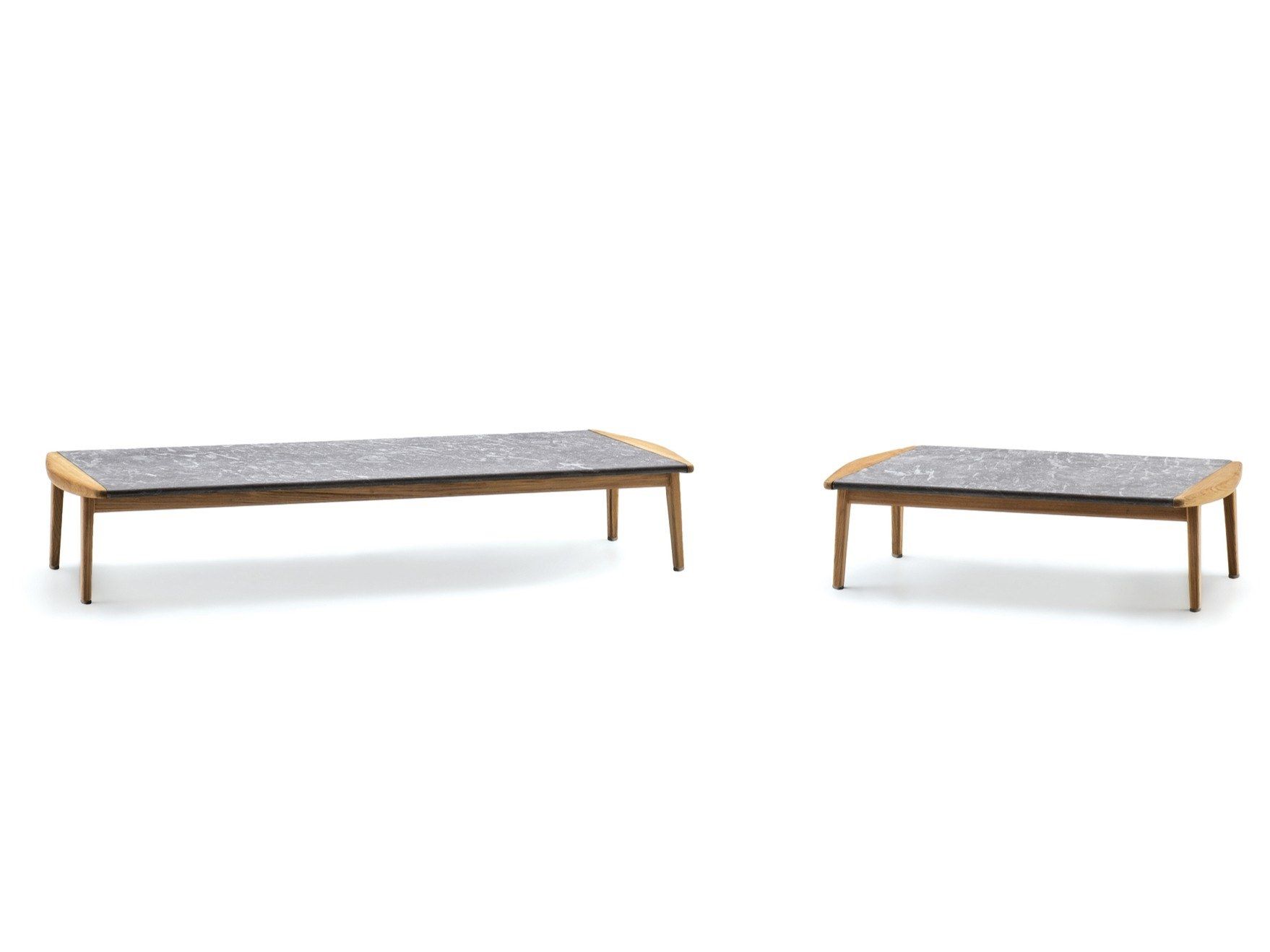 Открытый стол из тикового дерева и камня Minotti Fynn Outdoor ARCH-00148994