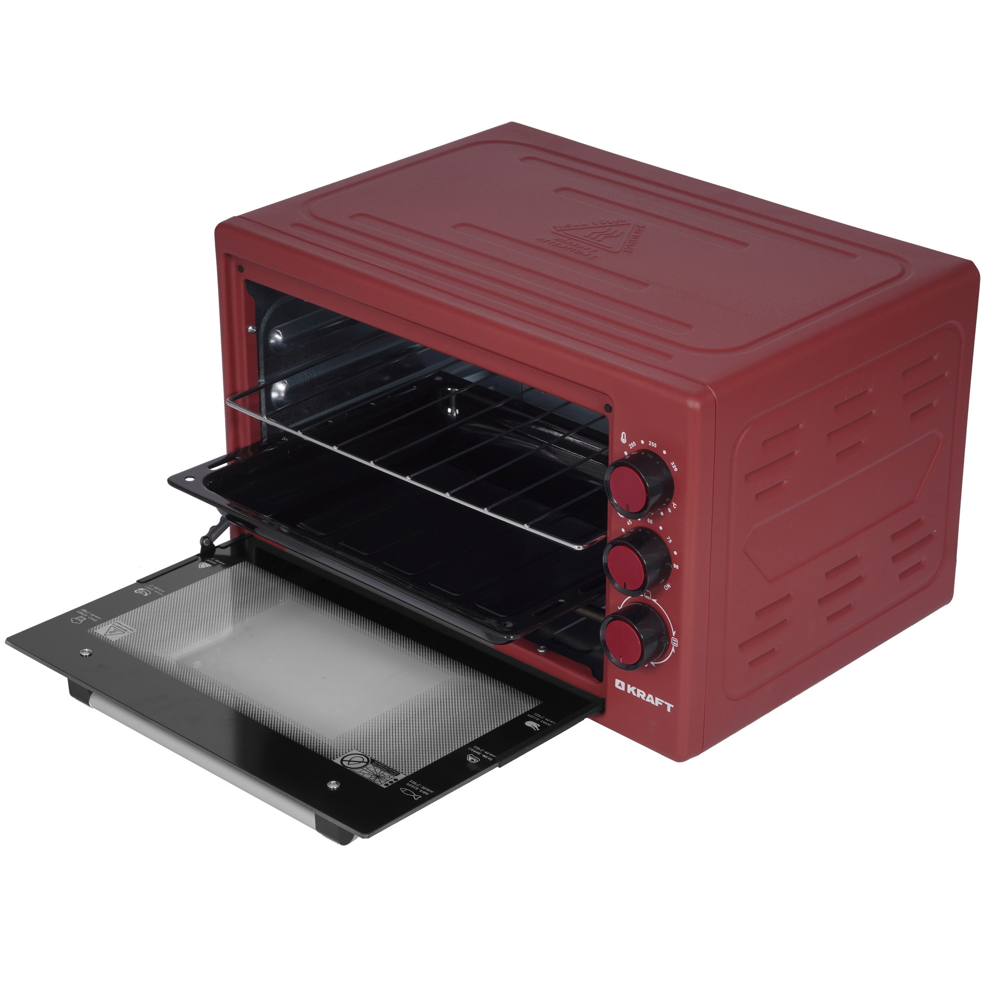5333040 Мини-печь Kraft KF-MO 3200 R красный STDN-0097400 - Вид №4