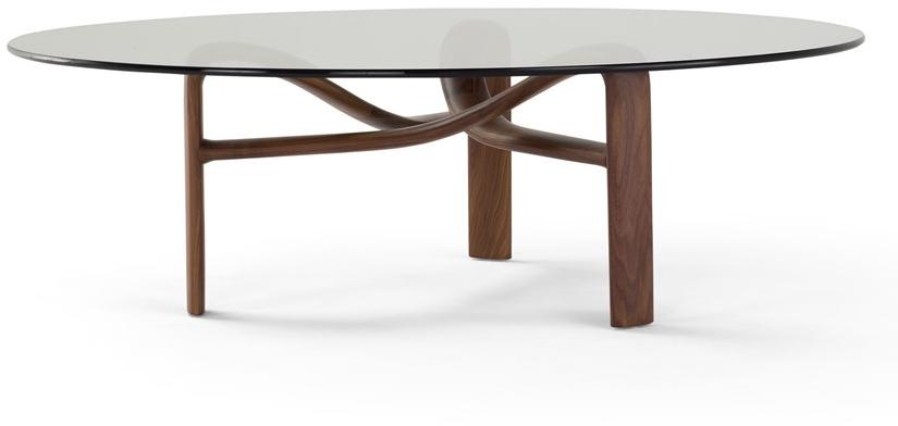 AMURA Круглый журнальный столик из дерева и стекла Twister sun-id-1394443 - Вид №1