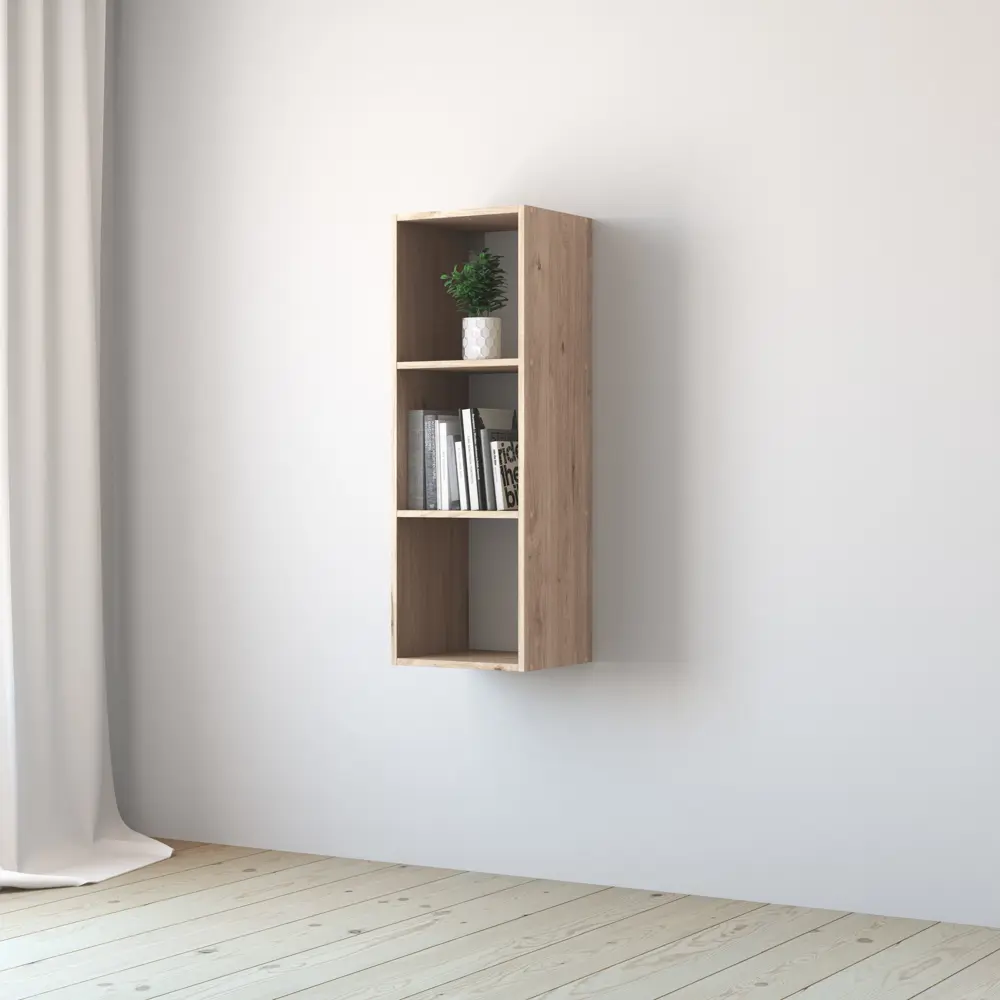 Стеллаж КУБ 3 секции 36х105х32 см ЛДСП цвет дуб Santreyd STLM-2057144 - Вид №4