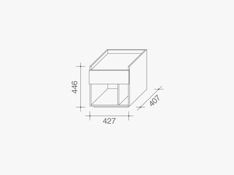 Квадратная тумбочка из дуба с ящиками Lema Tip ARCH-00110257 - Вид №8