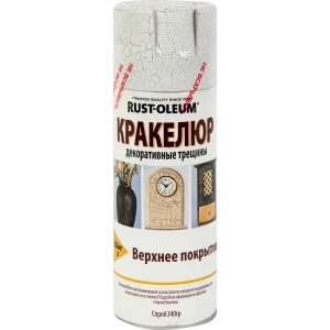 Краска аэрозольная кракелюр Rustoleum верхнее покрытие цвет белый 0.34 кг 12910028 STLM-2050456