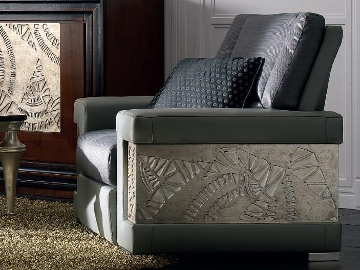 Серебряное кресло с подлокотниками Cantiero ÉTOILE day ARCH-00150389 - Вид №1