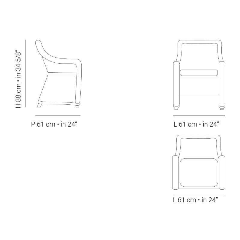 Синтетическое волокно сад стул с подлокотниками Braid Cloe ARCH-00069284 - Вид №5