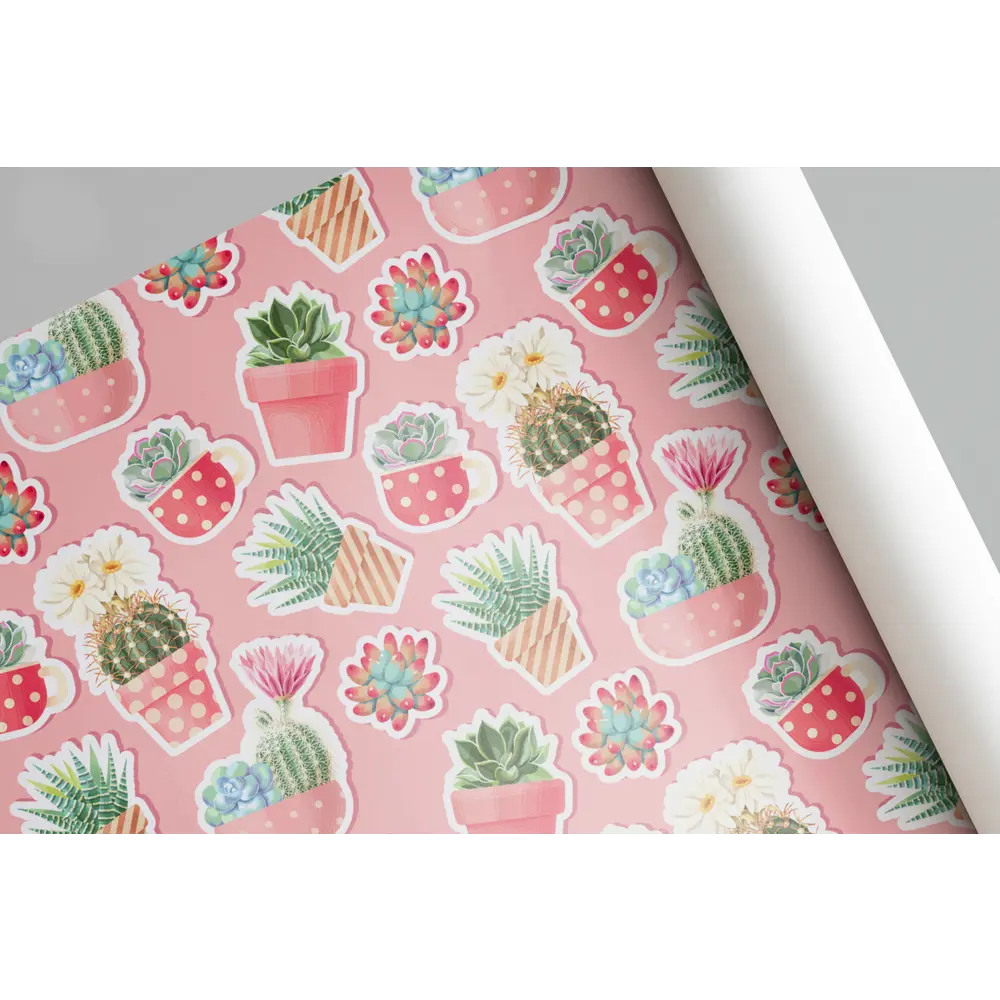 Упаковочная бумага «Кактусы» 100x70 см Симфония STLM-2211038 - Вид №1