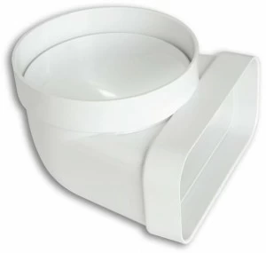 First Corporation Вертикальный изгиб в абс от круглой трубы к прямоугольной La ventilazione Cgv157b