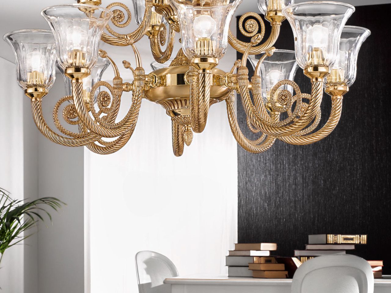 Французская золотая люстра с прозрачным Кристаллом Possoni Illuminazione William ARCH-00144549 - Вид №1