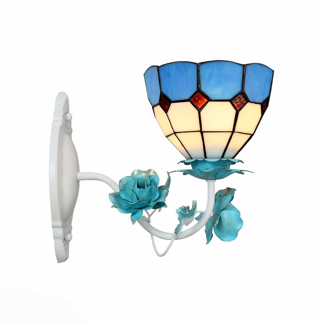 Бра ST Luce Lavoro SL372.951.01 ST LUCE ВИТРАЖ, ФЛОРИСТИКА 109799 Голубой;прозрачный  - Вид №1