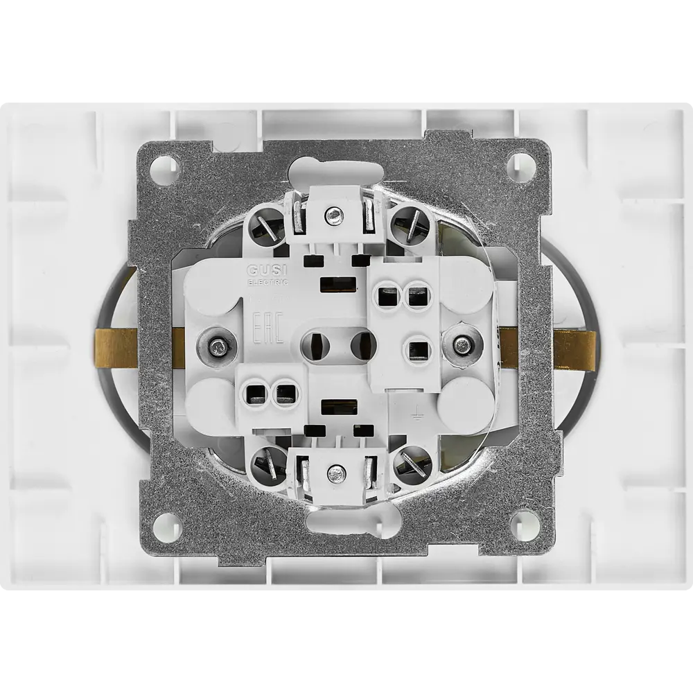 Встраиваемая розетка GUSI Electric с заземлением и защитными шторками 89337217 Ugra STLM-1395784 - Вид №3