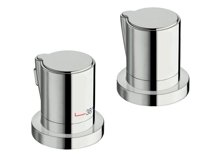 ABS 2 отверстия термостатический смеситель для ванны с переключателем CRISTINA Rubinetterie Термостатические смесители-Shower &amp ARCH-00055276 - Вид №1