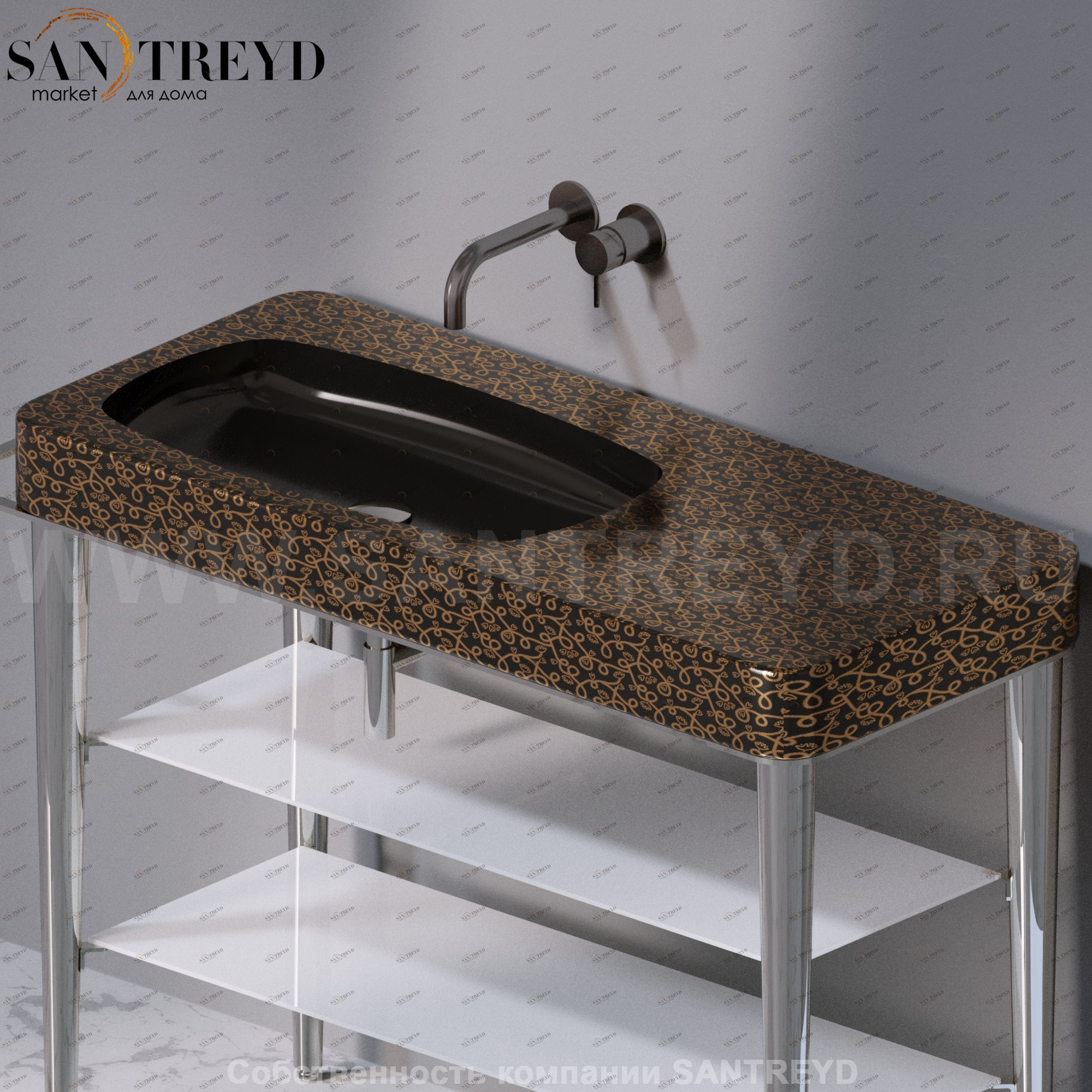 L130401G Накладная раковина на столешницу  прямоугольная A. e T. Italia FUSION AeT ITALIA