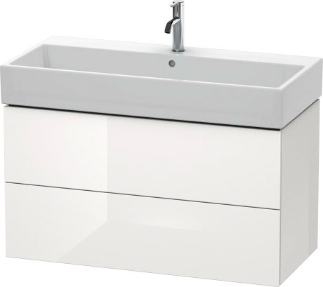 LC627800707 L-Cube Тумбочка подвесная Бетонно-серый матовый декор Duravit - Вид №2