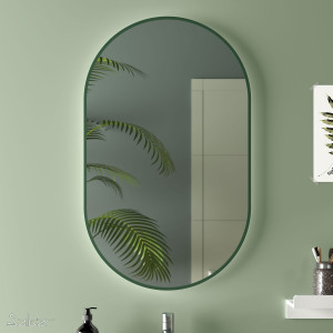 87865 SALGAR Зеркало OLIMPIA 920 королевское зеленое вертикальное со светодиодной подсветкой (20 Вт) IP44 920 x 520 x 30 мм Зеркало