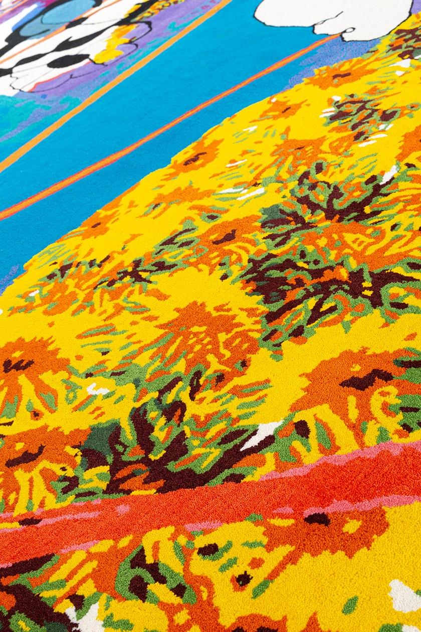 Diacasan Edition Прямоугольный шерстяной коврик с цветами ручной работы Sylvain & plume sun-id-1508210 - Вид №2