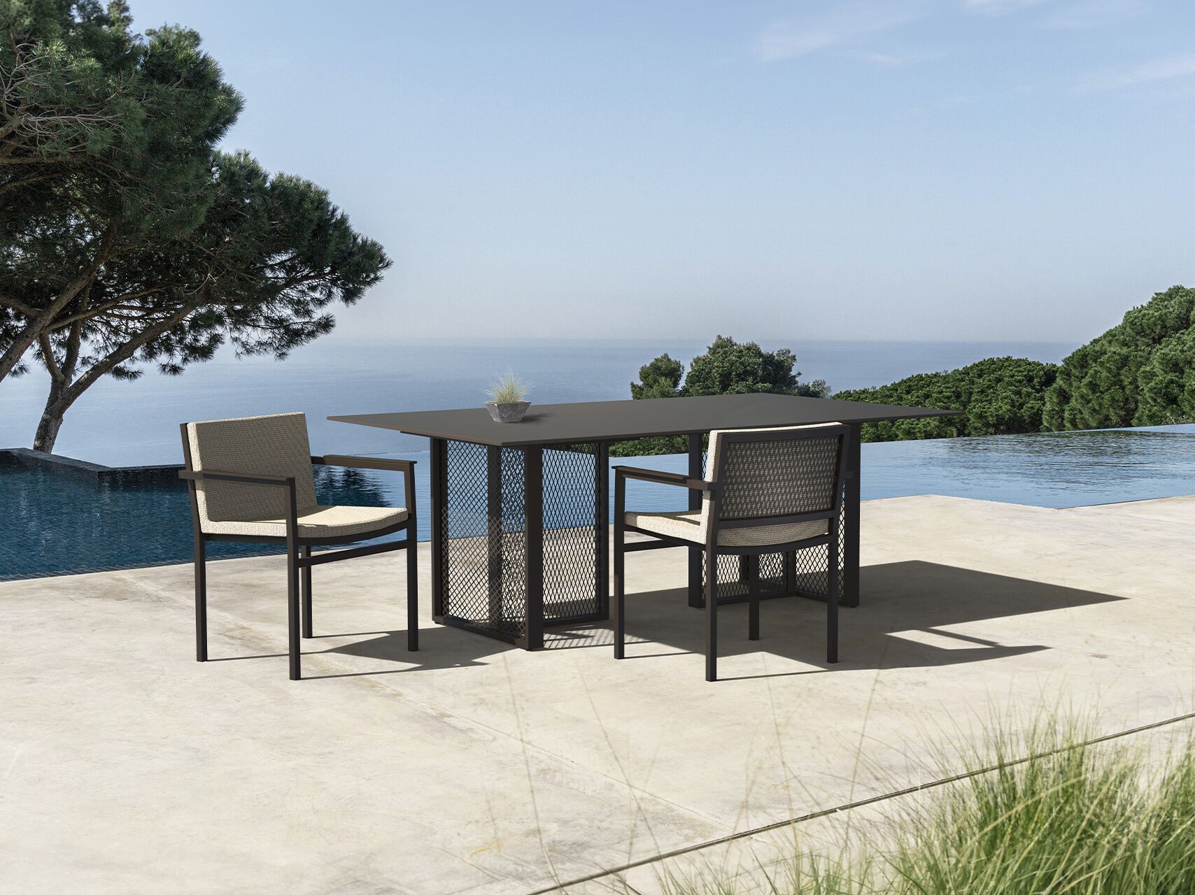 Железный прямоугольный садовый стол Vondom The factory ARCH-00015447