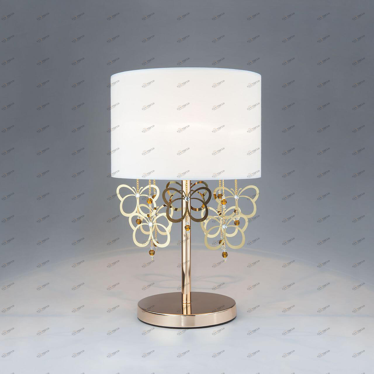 Лампа настольная белая с серебристым Bogates 01095/1 BOGATES PAPILLON 00-3907260 Белый;серебро