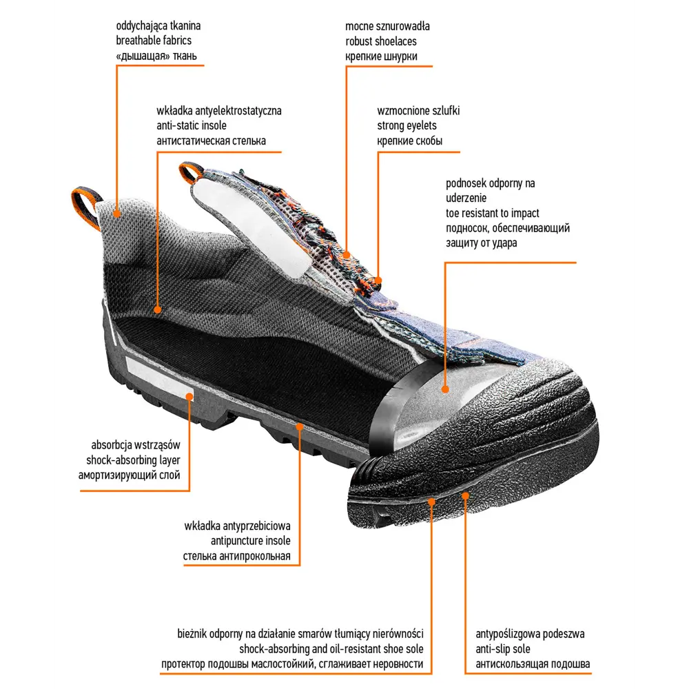 Ботинки рабочие Neo S1P SRC, замша, размер 39 Neò STLM-2173757 - Вид №2