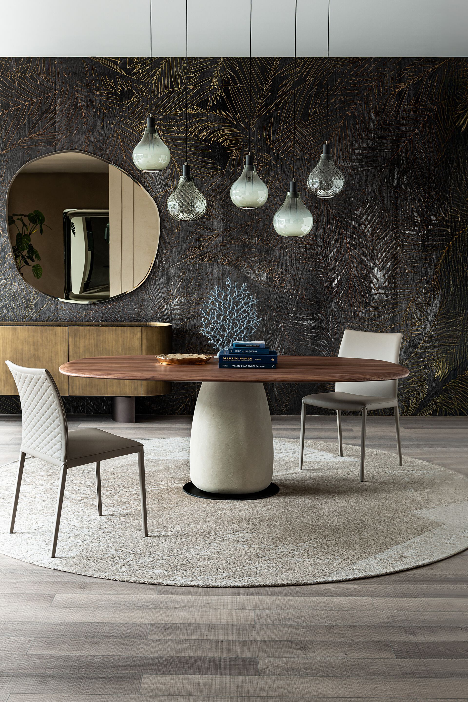 Деревянный прямоугольный фиксированный стол с центральным основанием Cattelan italia Botero ARCH-00044036 - Вид №2