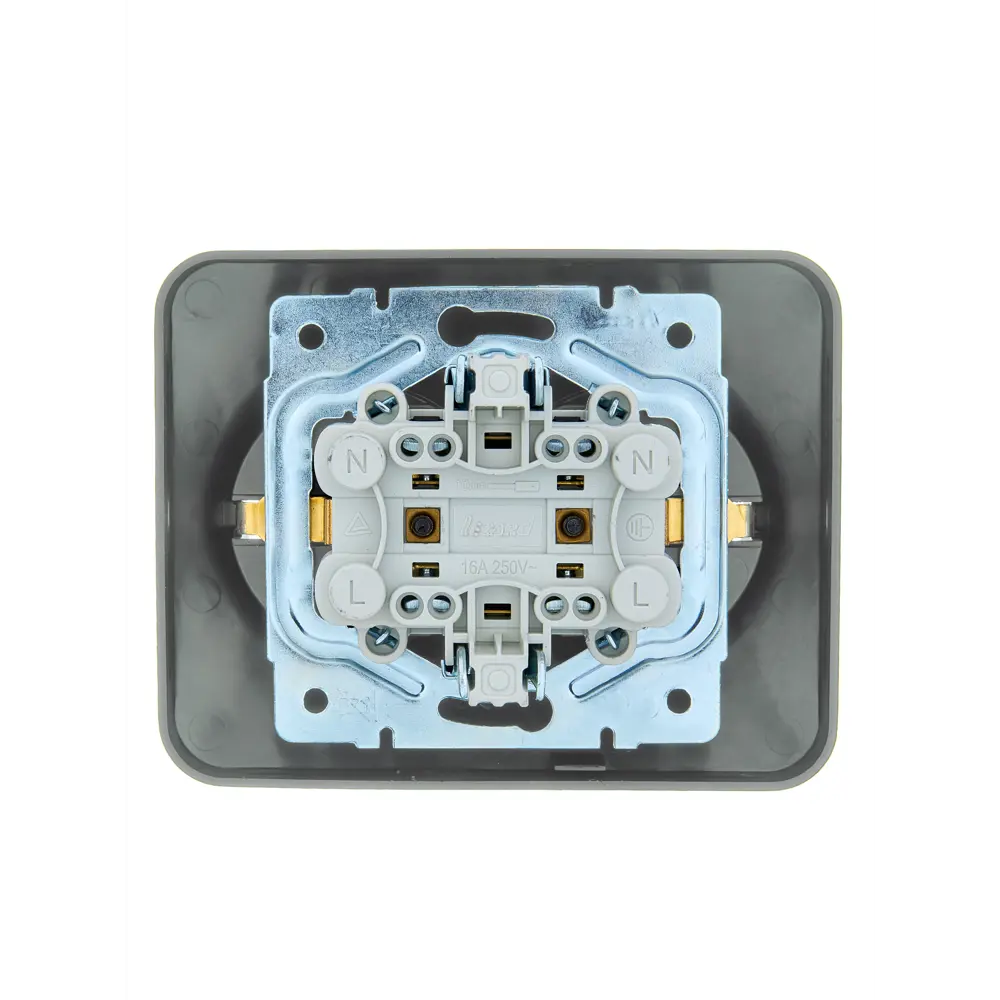 Рамка для розеток и выключателей Lezard Asti 1 пост горизонтальная цвет платина STLM-2109171 - Вид №5