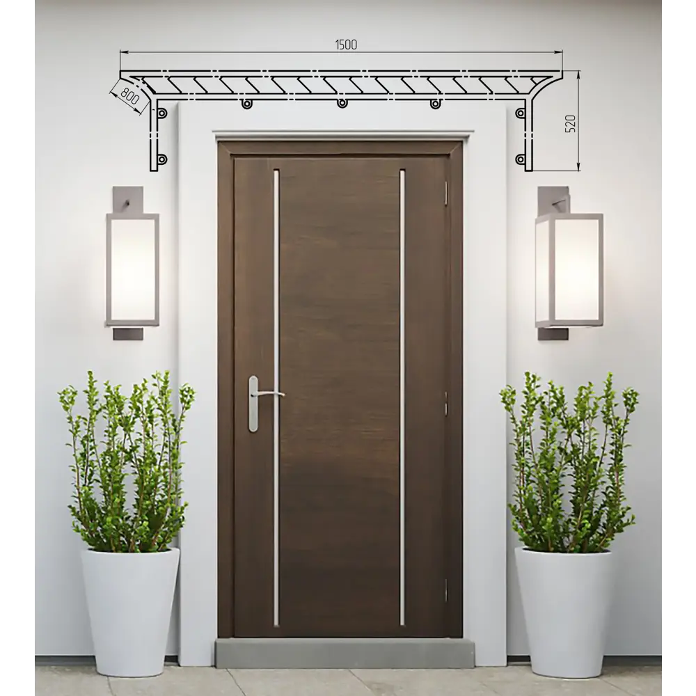 Козырек над входной дверью YS1800 Santreyd STLM-2188322 - Вид №3