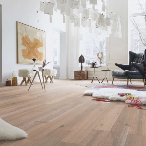 Паркетная доска Meister PS 300 Белый белёный 8245 Дуб Натур с брашью (Текстурированная) 1187х142 мм 2300200073 - Вид №6