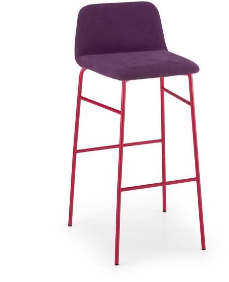 TrabA' Барный стул из ткани с подставкой для ног Bardot 0036 met-tu - Вид №2