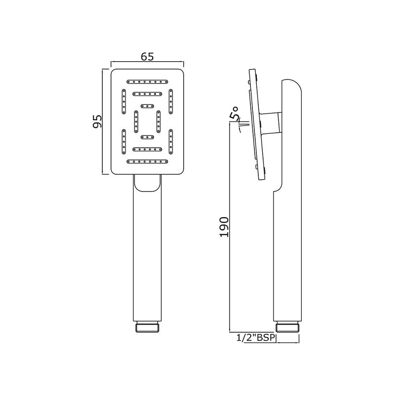 HSH-CHR-1657 Душевая лейка Jaquar Maze Santreyd - Вид №1