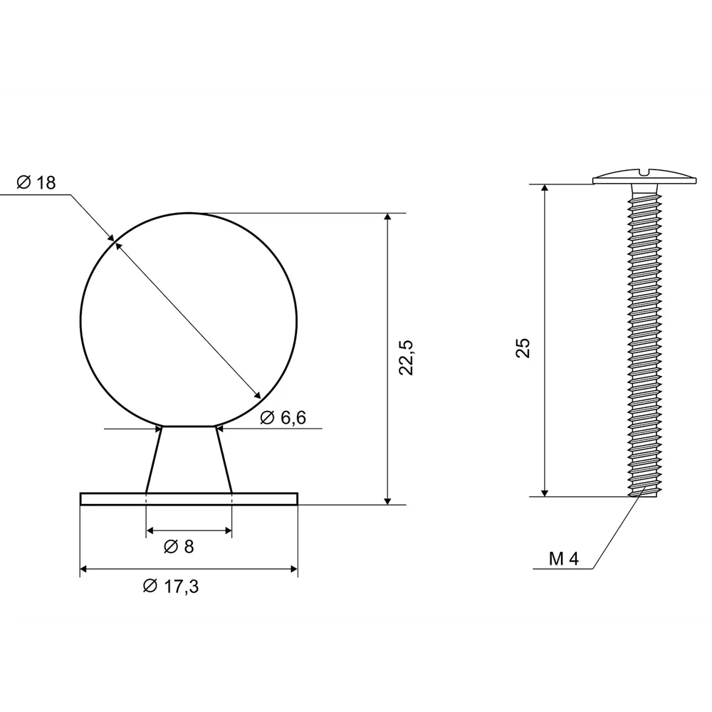 Мебельная ручка-кнопка B8354S.MBBN, цвет матовый черный никель PALLADIUM STLM-2067874 - Вид №2