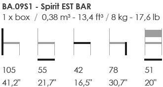 Fenabel Барный стул с обивкой из массива дерева Spirit sun-id-1351869 - Вид №3