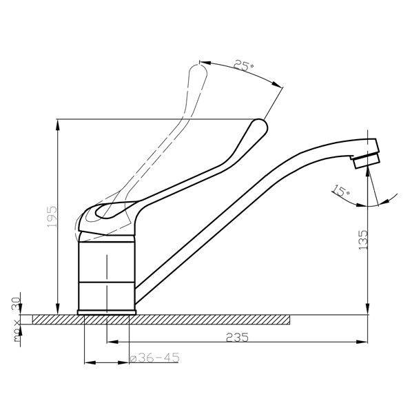 40-01/X SPECIAL  Смеситель для умывальника  ARGO kran  - Вид №1