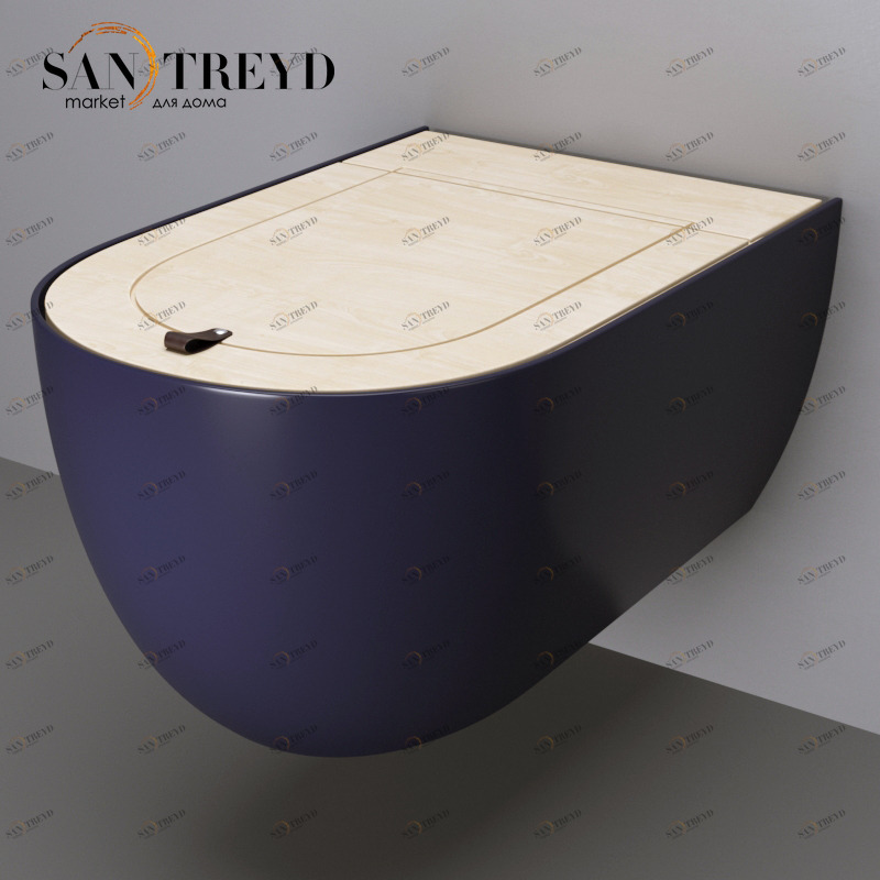 THV00136 Подвесной унитаз настенный Синий ArtCeram TheOne Италия