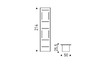 Книжный шкаф с открытой стеной Cattelan italia FIFTY ARCH-00054579 - Вид №4
