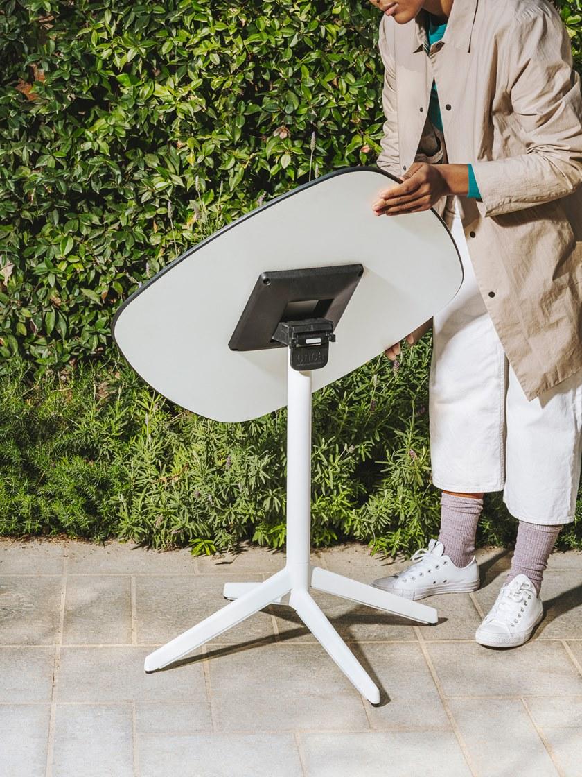 ENEA Квадратный стол со складывающейся столешницей из алюминия и hpl Pile sun-id-1427550 - Вид №2