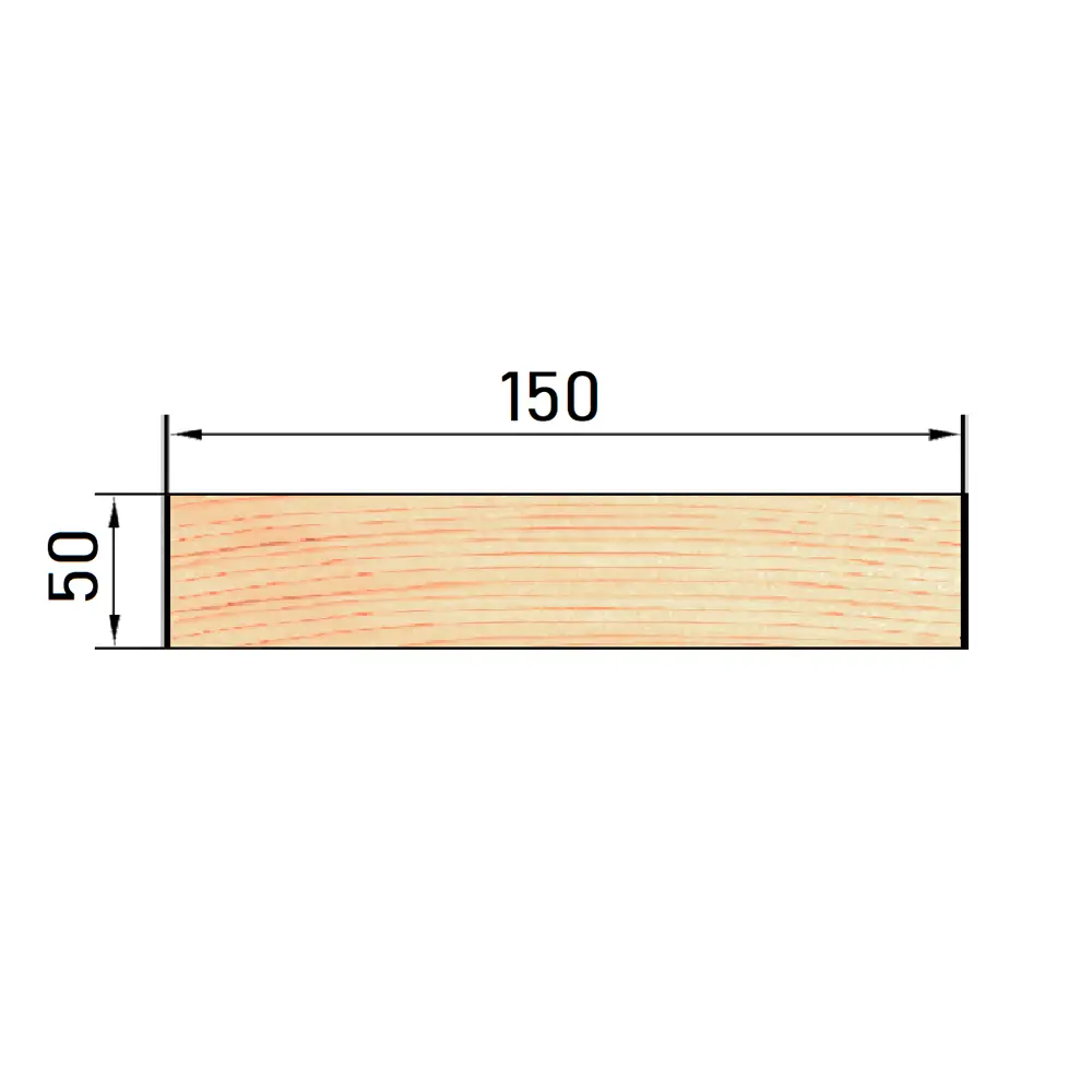 Santreyd Доска строительная нестроганая 50x150x6000 мм из натуральной ели 82205566 STLM-0021937 - Вид №3