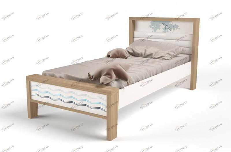 Кровать ABC-KING 190х90 №1MIX OCEAN №1 (голубой) 4631147961952