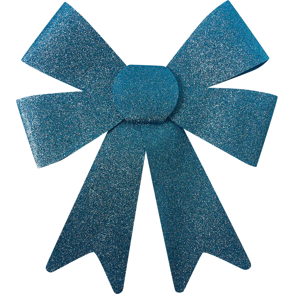 84000930 Украшение бант с блестками ПВХ голубой STLM-0961351 Santreyd 