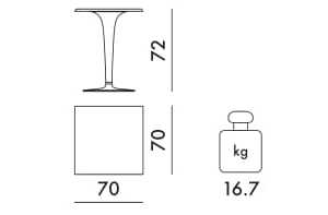 Квадратный стол с ламинированной столешницей Kartell TOP TOP ARCH-00077188 - Вид №16