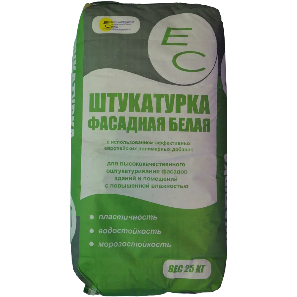 Штукатурка цементная ЕС фасадная белая 25 кг EC STLM-2197355