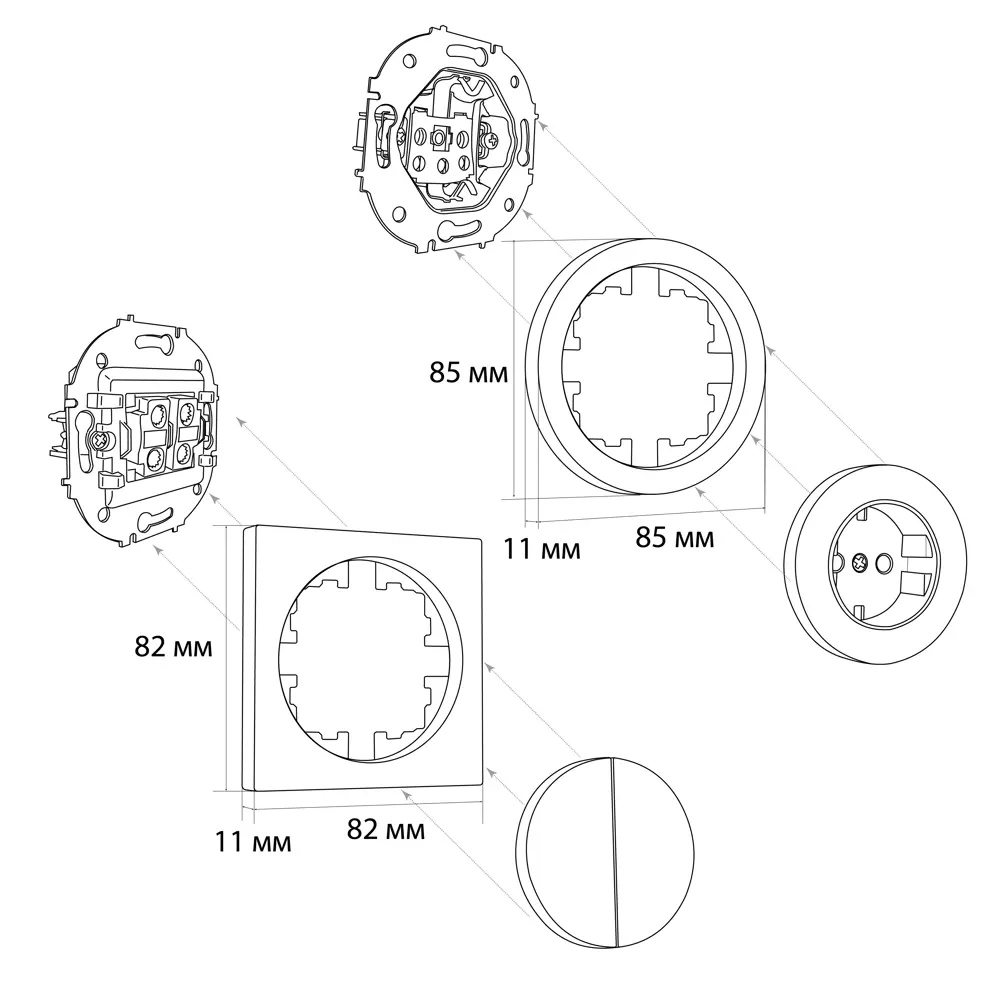 Розетка USB встраиваемая Lezard Osen с заземлением цвет серый STLM-2151915 - Вид №7