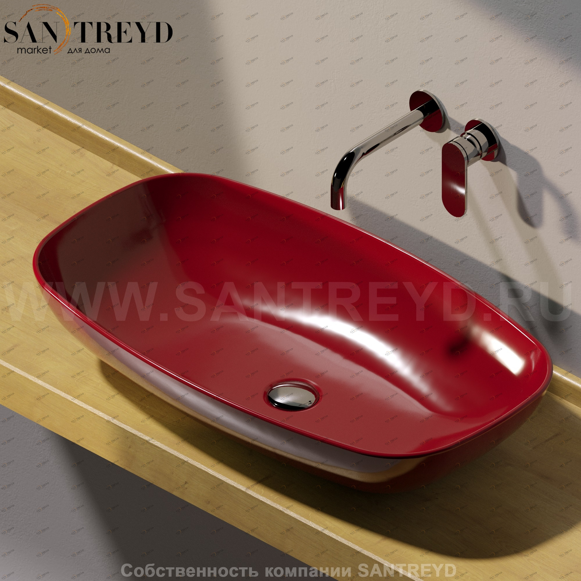 ND75A3011 Накладная раковина на столешницу  прямоугольная Ceramica Flaminia Nuda