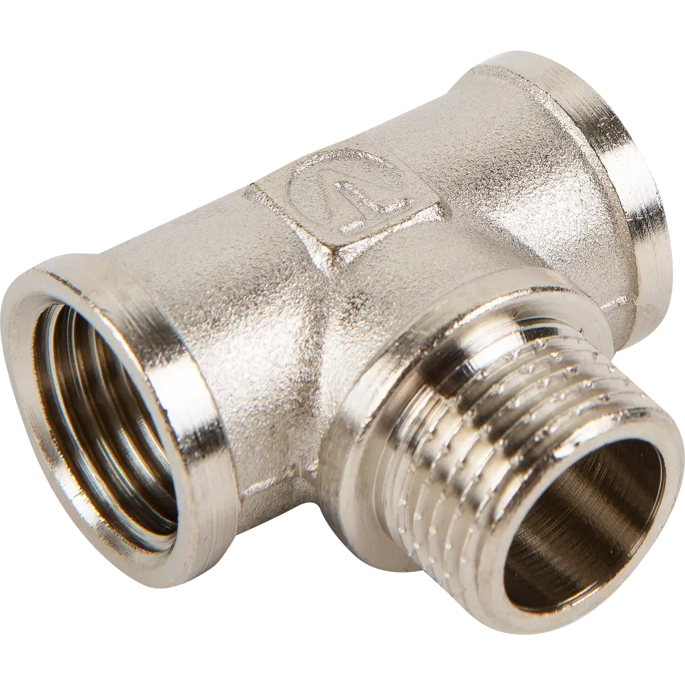 Тройник Valtec 1/2" ВР-НР мм никелированная латунь VTr.132.N.0004 STLM-2046517 - Вид №2