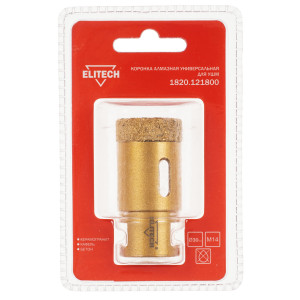 Алмазная коронка алмазная Elitech 1820.121800 9186955